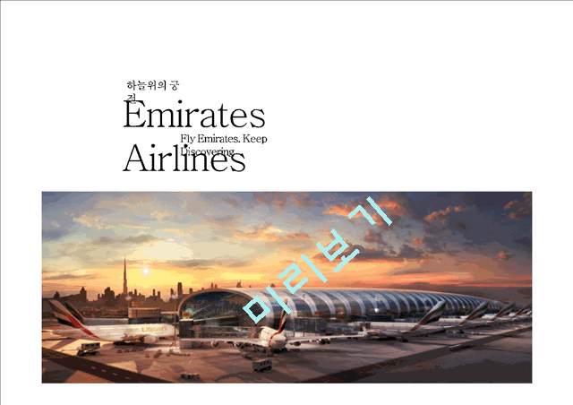하늘위의 궁전 Emirates Airlines 기업분석   (1 )